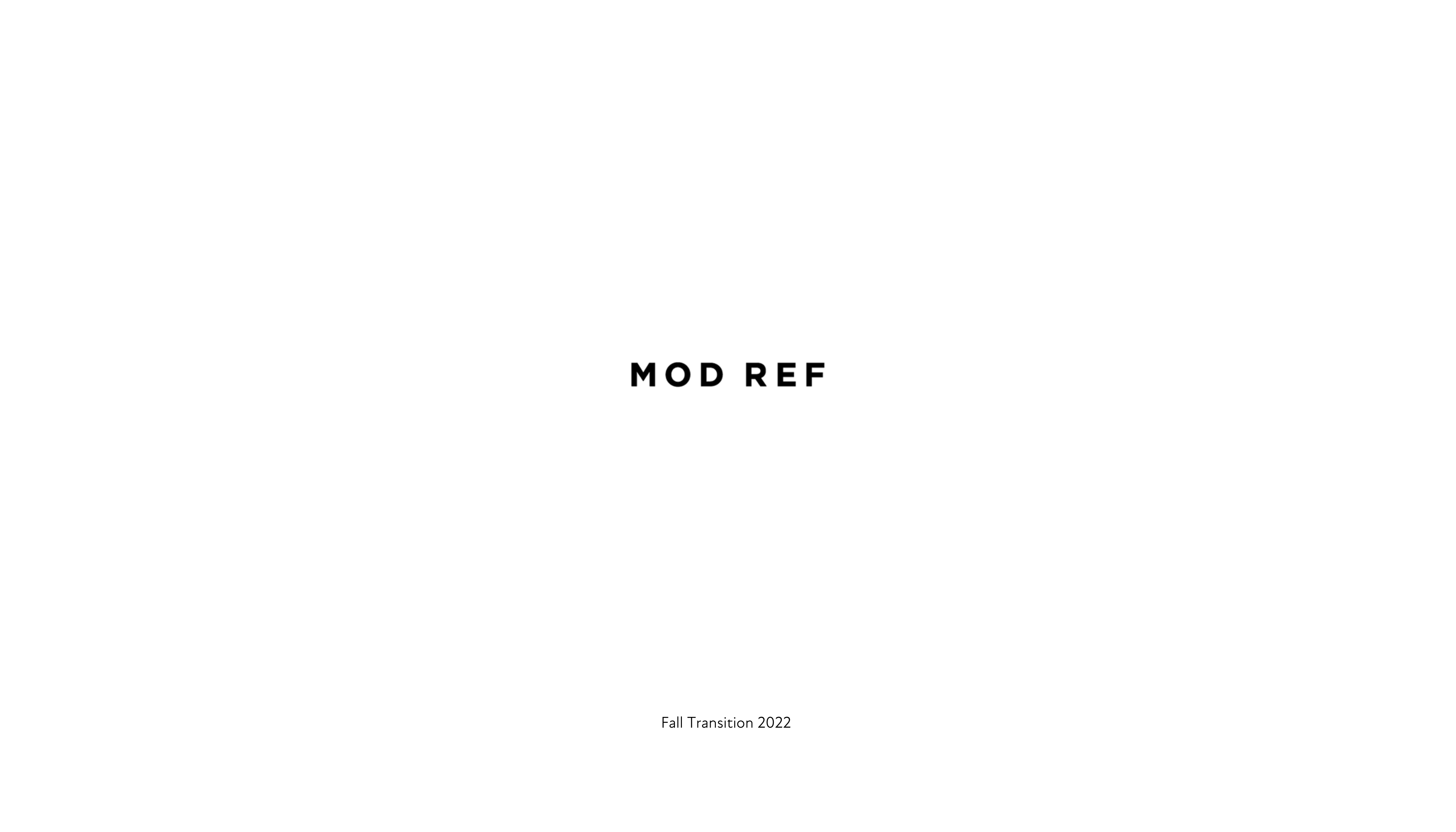 MOD REF Fall Transition - Cover
